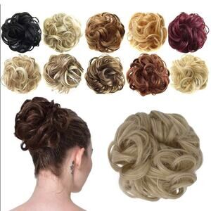 Hair Bun Extensions Messy Curly Hair Scrunchies